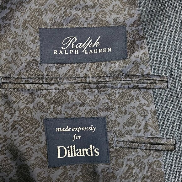 Ralph Lauren Sports Coat Blue Silk Wool Single Breast Suit Jacket Blazer - Picture 4 of 8